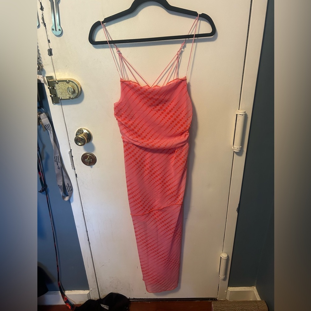 Pink and Orange Maxi Dress